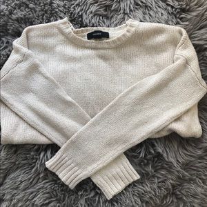 Forever 21 Cream Knit Sweater